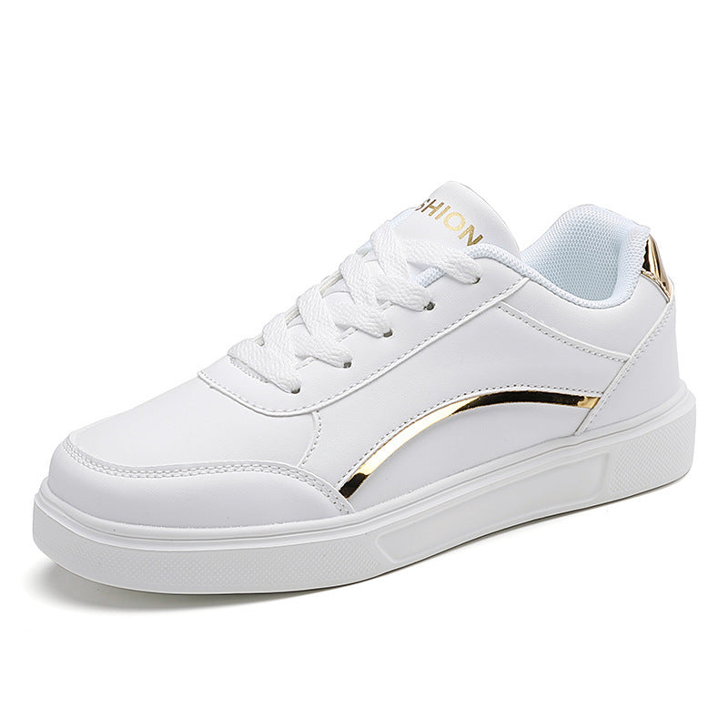 Lola Ferrante | Hvide fashion sneakers med gulddetaljer til kvinder