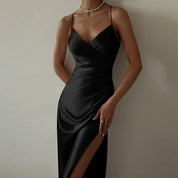 Valentina Silvestre | Midi-Wrap-kjole i Satin til Kvinder