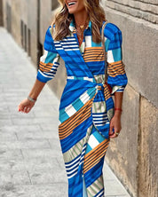 Camille Rivière | Wrap luksus midi kjole i sommerstil
