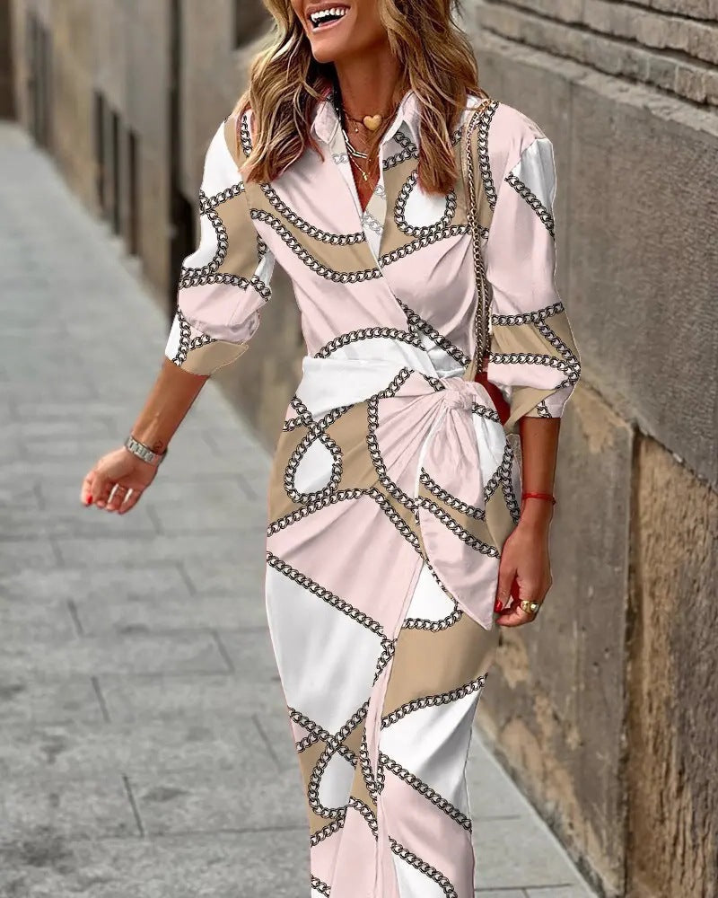 Camille Rivière | Wrap luksus midi kjole i sommerstil