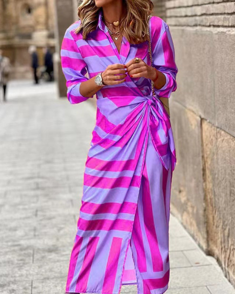 Camille Rivière | Wrap luksus midi kjole i sommerstil