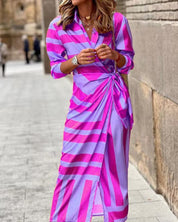 Camille Rivière | Wrap luksus midi kjole i sommerstil