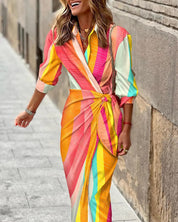 Camille Rivière | Wrap luksus midi kjole i sommerstil