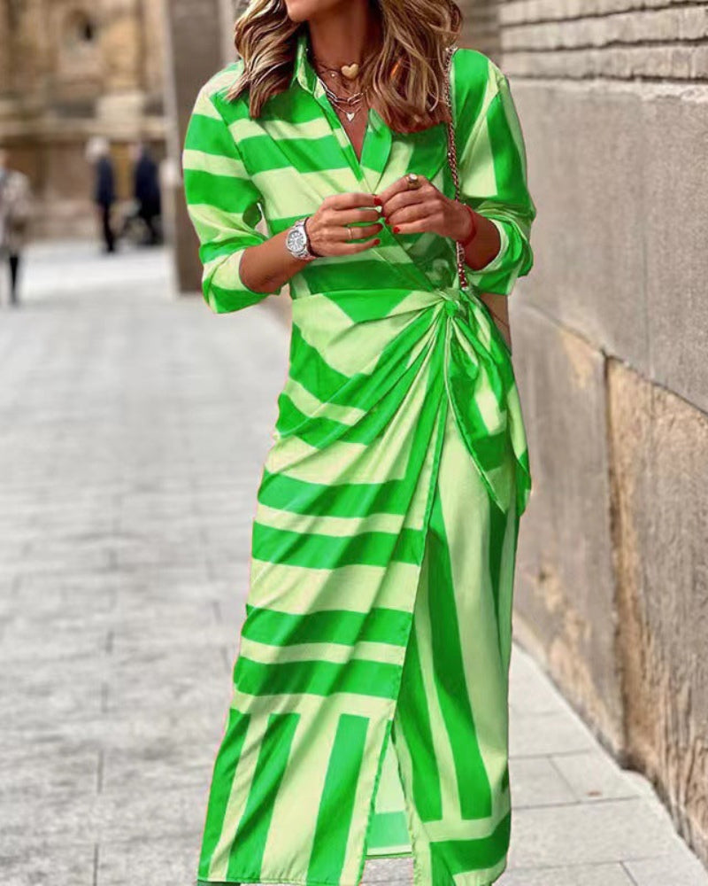 Camille Rivière | Wrap luksus midi kjole i sommerstil