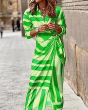 Camille Rivière | Wrap luksus midi kjole i sommerstil