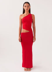 Valentina Ricci | Maxi one-shoulder kjole med cut-out detalje