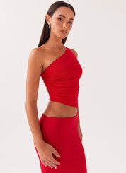 Valentina Ricci | Maxi one-shoulder kjole med cut-out detalje