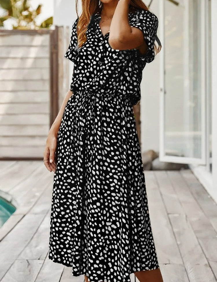 Isabelle Laurent | Midi-sommerkjole med let og elegant silhuet