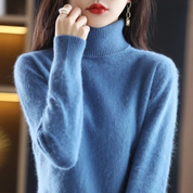 Luciana Bergstrom | Rullekrave Sweater i Rødt til Kvinder