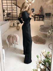 Sienna Moreau | Elegant jumpsuit med slå-om detalje