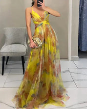 Rosalba Castellani | Maxi-blomsterkjole med wrap-snit til kvinder