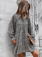 Aurélie Dubois | Maxi-boheme kjole med blomsterprint og lange ærmer