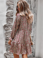 Aurélie Dubois | Maxi-boheme kjole med blomsterprint og lange ærmer