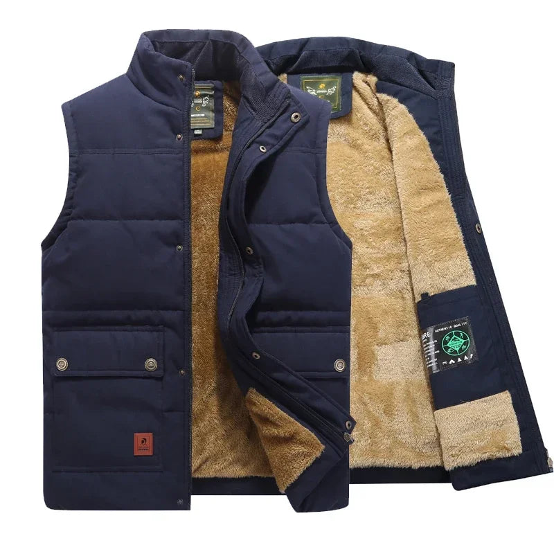 Jonas Bredahl | Sort Bodywarmer med Fleece For og Skindlomme