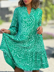 Venetia Carlisle | Midi-kjole med bohemisk print til kvinder