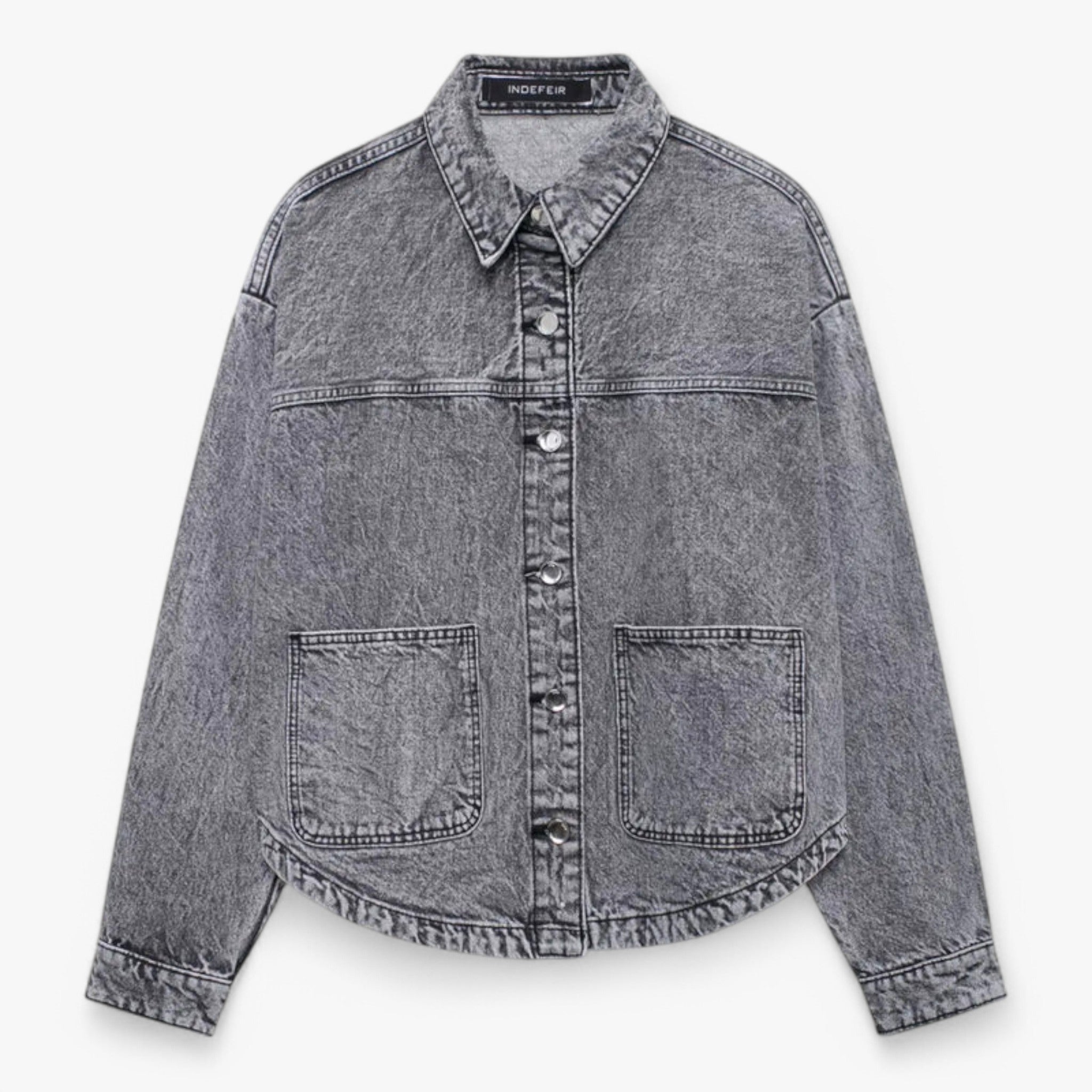 Sanne Kjeldgaard | Oliven Denimjakke til kvinder