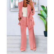 Alessandra Voss | Elegant Formelt Sæt med Skræddersyet Lang Blazer til Dame