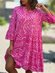 Venetia Carlisle | Midi-kjole med bohemisk print til kvinder