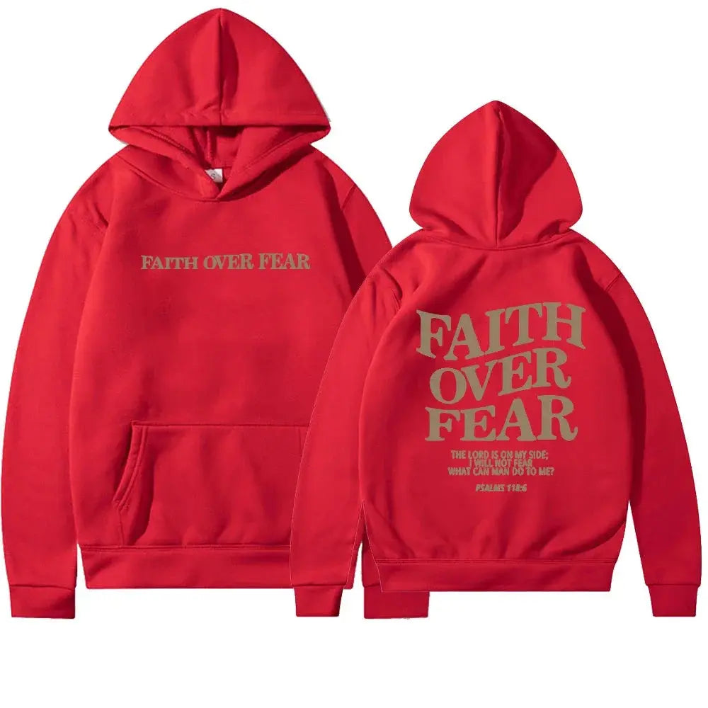 Leonida Moretti | Hættetrøje med Tro-budskab i hvid