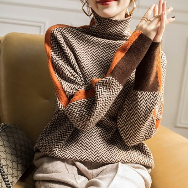 Cordelia Ashburn | Stribet Sweater i Varm Hverdag-Stil