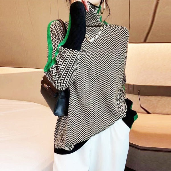 Cordelia Ashburn | Stribet Sweater i Varm Hverdag-Stil