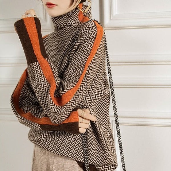 Cordelia Ashburn | Stribet Sweater i Varm Hverdag-Stil