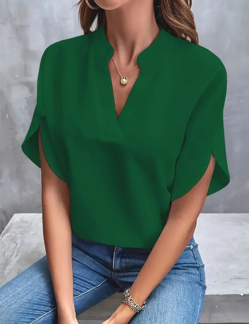Isabelle Laurent | Elegant bluse med v-hals til kvinder