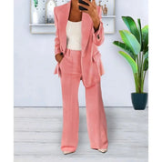 Alessandra Voss | Elegant Formelt Sæt med Skræddersyet Lang Blazer til Dame