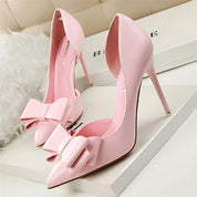 Sara Vestergaard | Pink pumps med sløjfe-detalje
