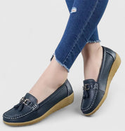 Chloé Dubois | Elegante slip-on loafers med frynsedetalje