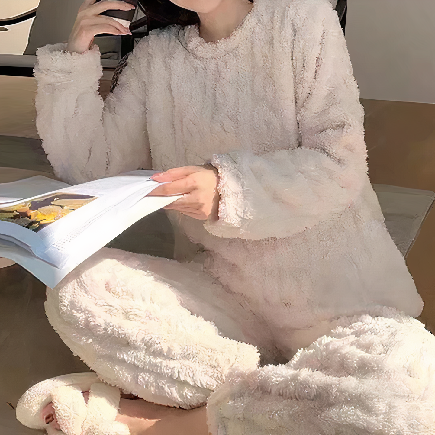 Lotte Iversen | Blødt fleece-pyjamassæt til kvinder