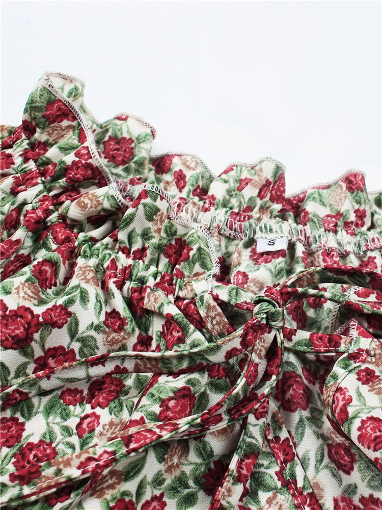 Aurélie Dubois | Maxi-boheme kjole med blomsterprint og lange ærmer