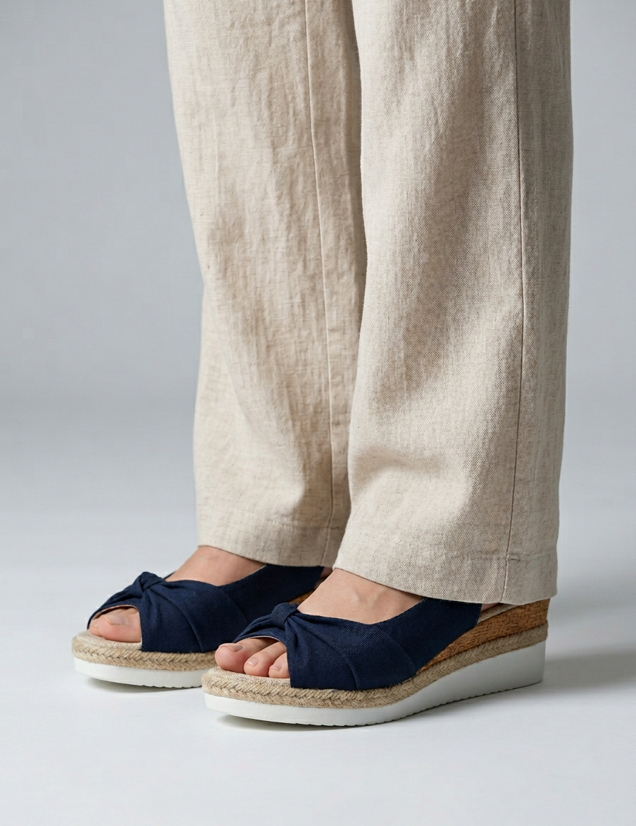 Camille Rousseau | Plateau sandaler til kvinder med flettet sål og justerbar rem