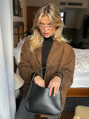 Emilie Thomsen | Ruskindsjakke i brun oversized fit til kvinder