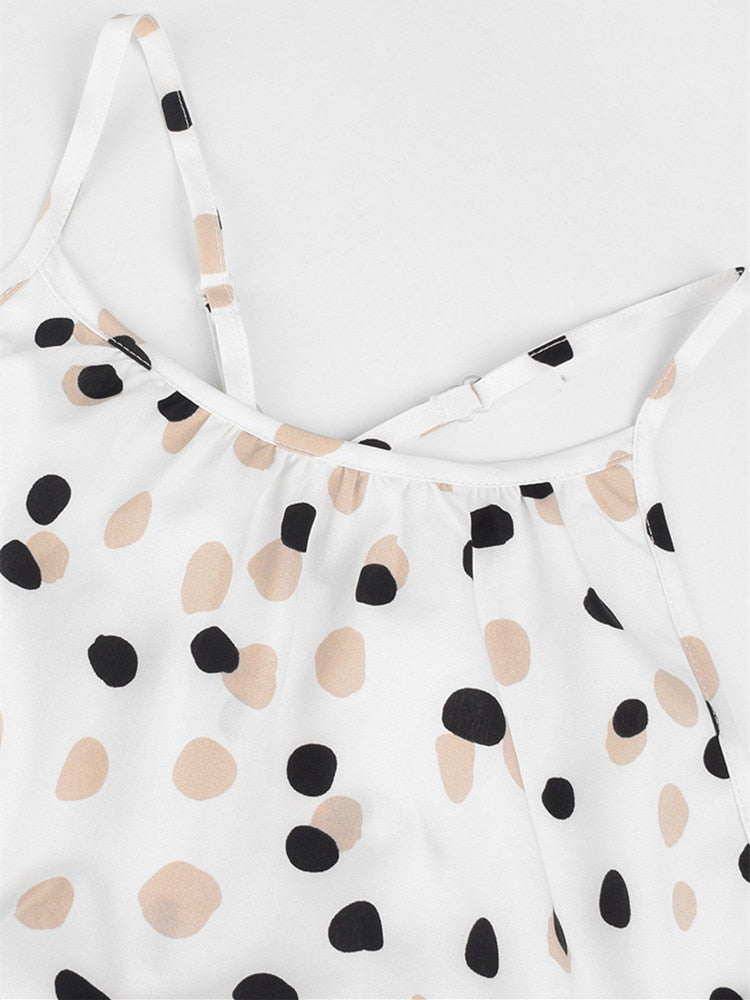 Giulia Romano | Maxi-sommerkjole med halterneck og prikket design