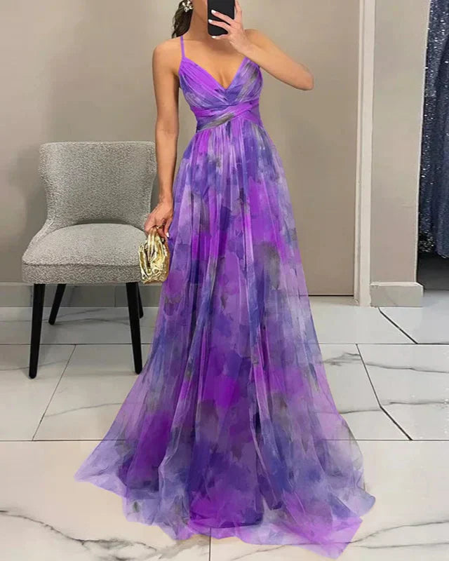 Rosalba Castellani | Maxi-blomsterkjole med wrap-snit til kvinder