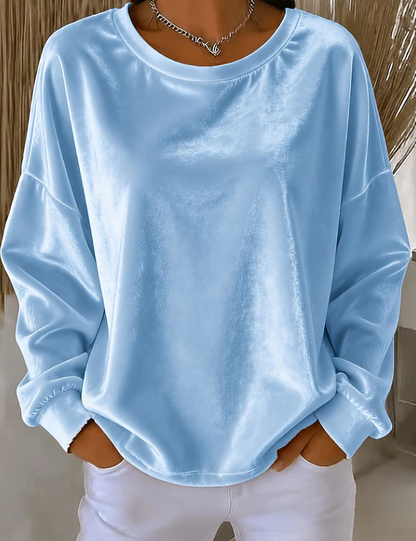 Ida Lindgren | Oversized velour-bluse til kvinder