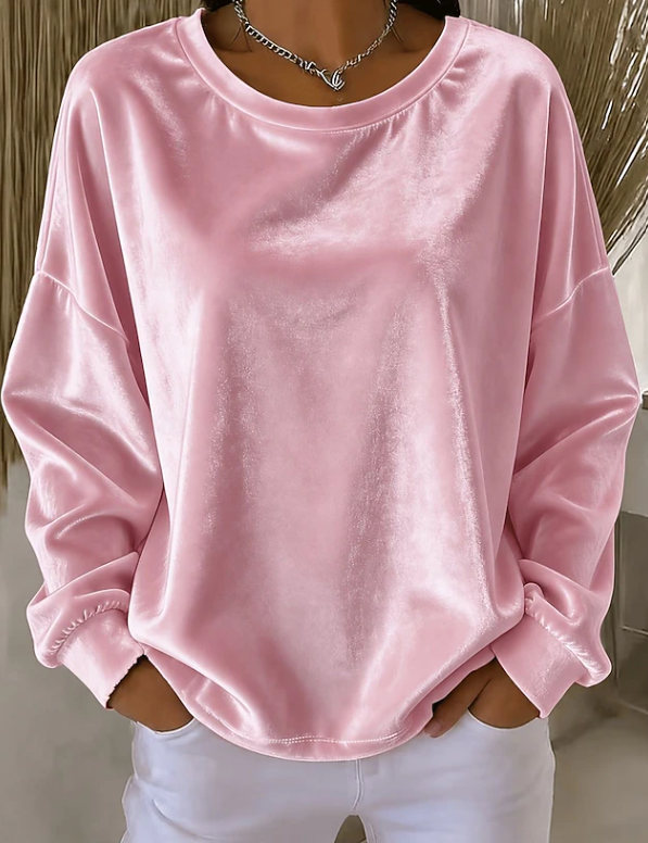 Ida Lindgren | Oversized velour-bluse til kvinder