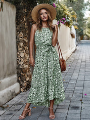 Giulia Romano | Maxi-sommerkjole med halterneck og prikket design