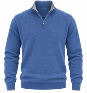 Erik Skovby | Meleret Sweater med Kvart Lynlås og Ståkrave