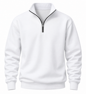 Rune Skjold | Pullover mit Viertelreißverschluss und hohem Stehkragen