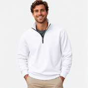 Rune Skjold | Pullover mit Viertelreißverschluss und hohem Stehkragen