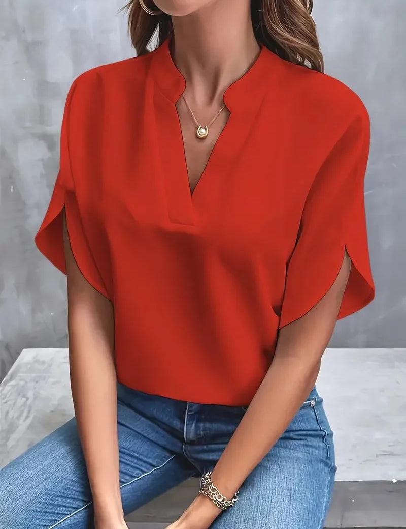 Isabelle Laurent | Elegant bluse med v-hals til kvinder
