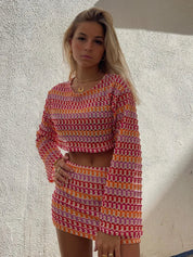 Sienna Laurent | Todelt sæt med retroprint og mininederdel