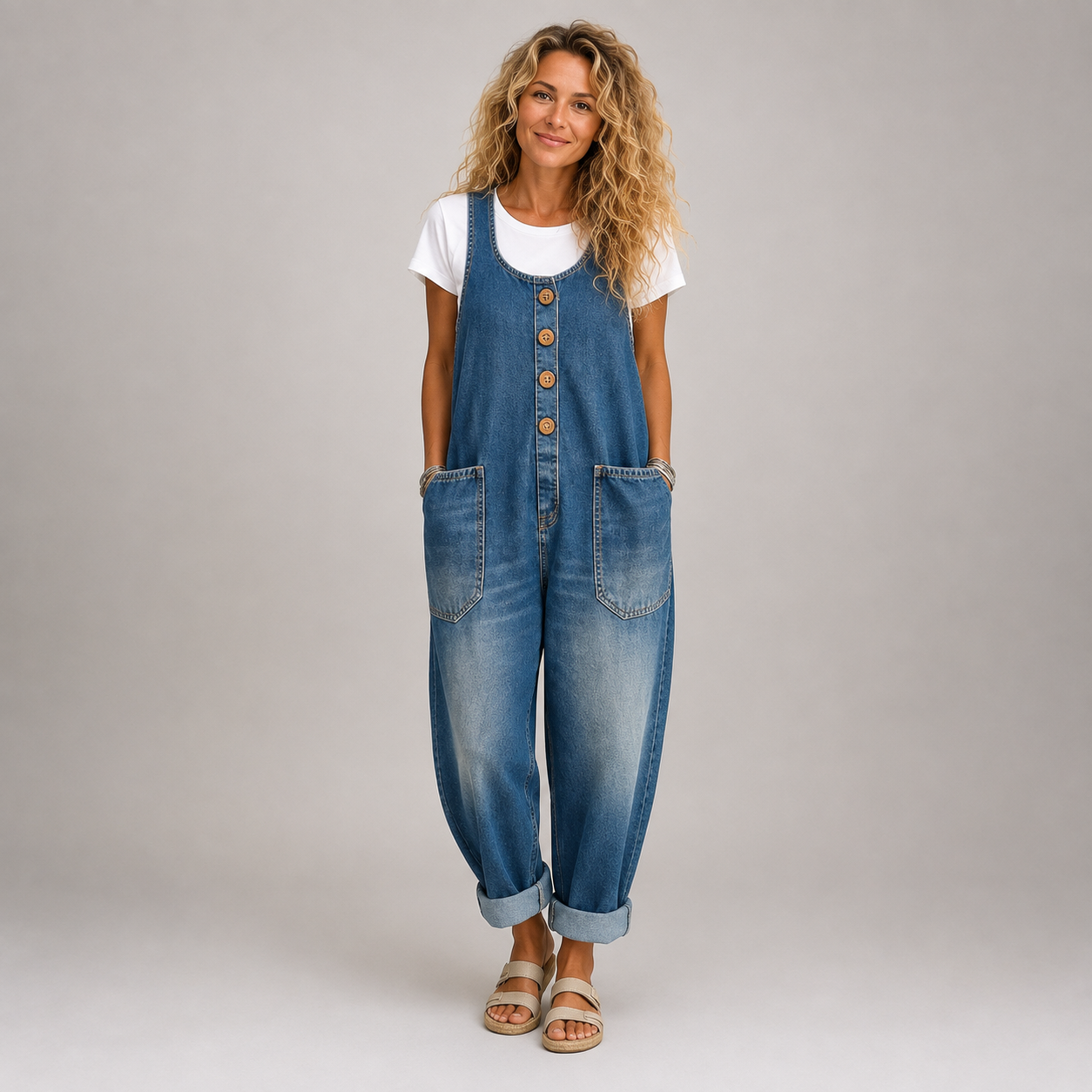 Signe Mortensen | Afslappet denim dungaree-jumpsuit til kvinder