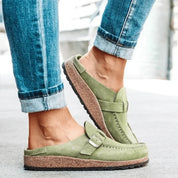 Camille Dupont | Erotiske slip-on loafers til kvinder i ruskind med justerbar spænde
