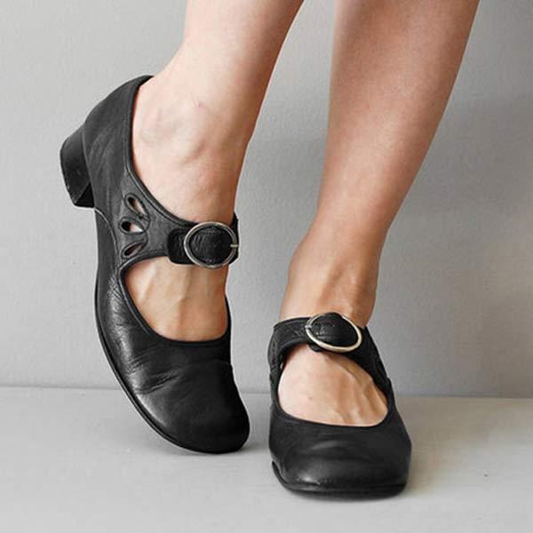 Aurélie Dubois | Klassiske heels til kvinder i ægte læder med lav hæl