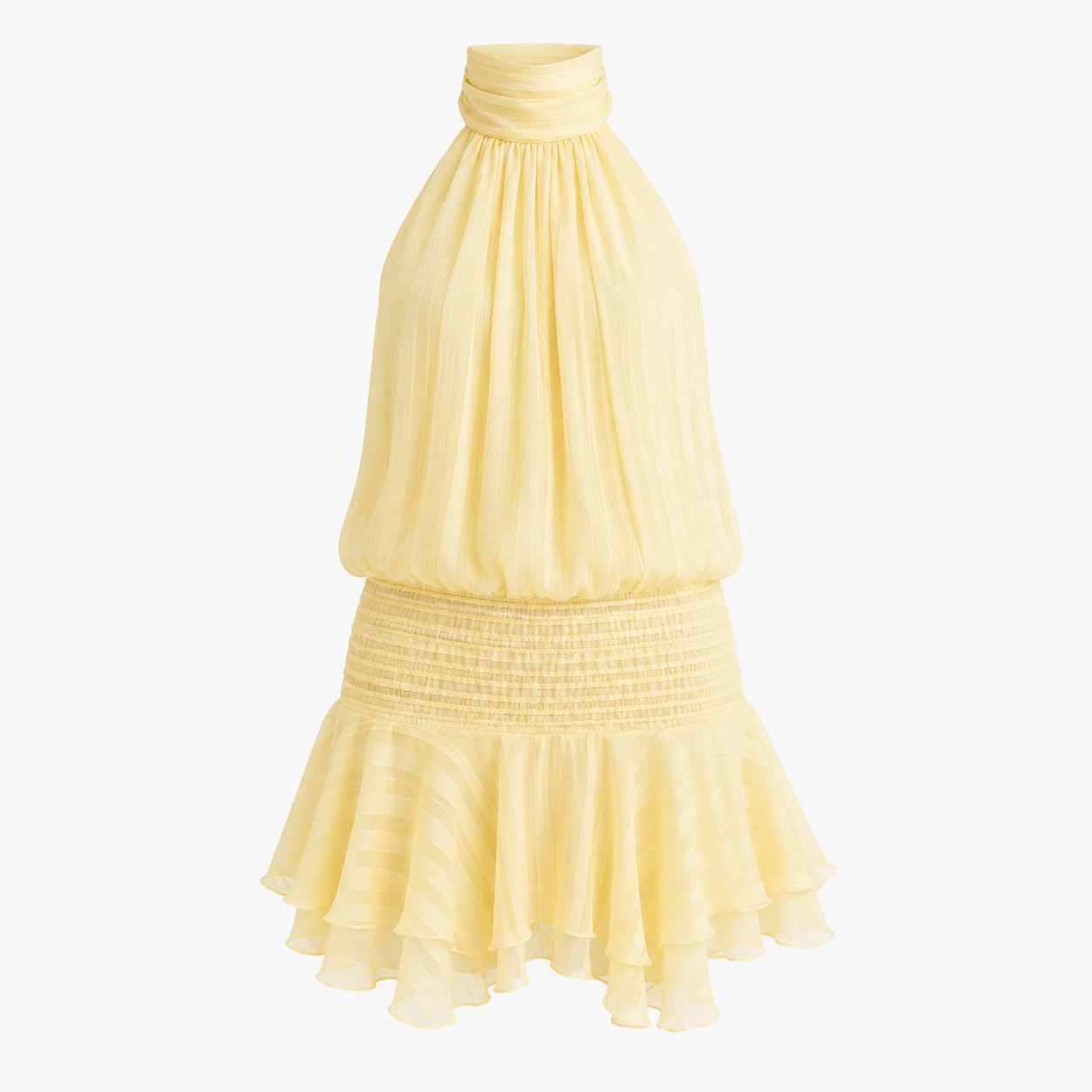 Susanne Lund | Mini-halterneck kjole i chiffon til kvinder
