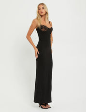Thea Salvatore | Maxi-bodycon kjole med blondeindsats til kvinder