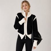 Trine Hoffmann | Green knitted cardigan with zipper